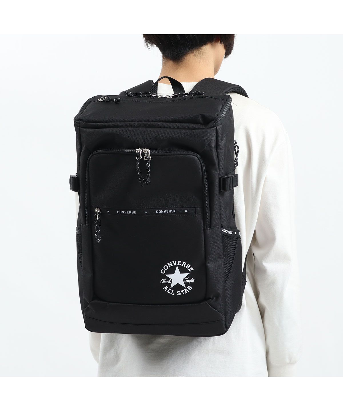 リュックサック メンズ 大容量 21l B4 ノート PC 収納 スクエア ボックス 撥水 デイパック 通勤 出張 旅行 シンプル ロゴ EDWIN エドウイン 0411475