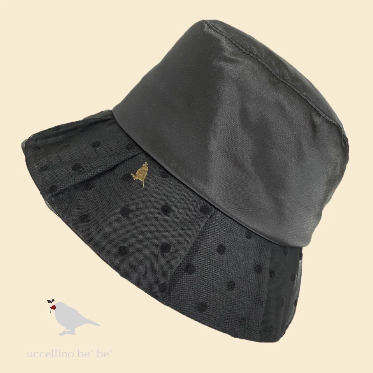 帽子 ハット 「uccellino be\'be\'」PADDED DOT BUCKET HAT レディース