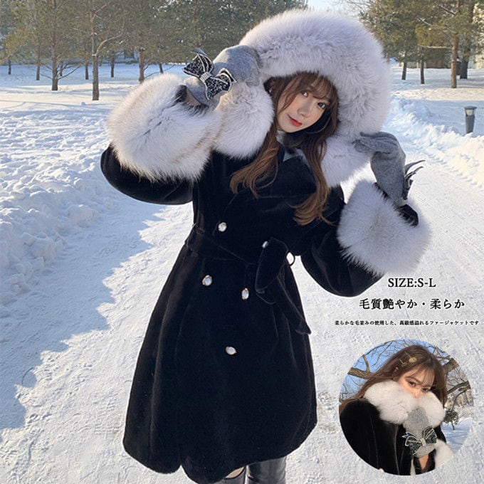 中綿コート 中綿ジャケット リアルファー coat 軽量 トレンド フード付き ファスナー カジュアル ファー付き 暖かい レディース 秋