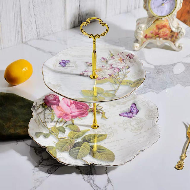 ケーキ スタンド プレート豪華アフタヌーンティー フルーツ トレー 皿