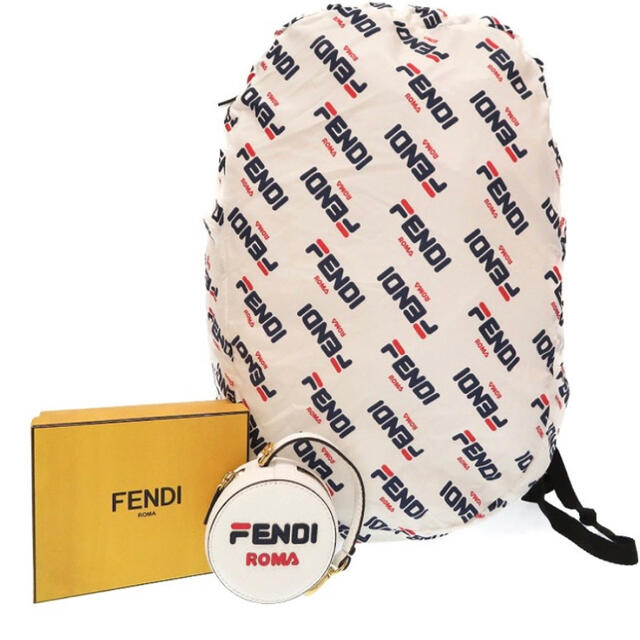 FENDI フェンディ FIRA フィラ エコバッグ ショルダーバッグ 収納ポーチ付き トートバッグ レザー/ナイロン
