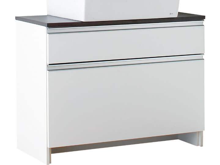 ####Юジャニス/Janisオンボード化粧台 ラインテーブルシリーズ サークルラインキャビ-S 間口600 自動水栓 一般地