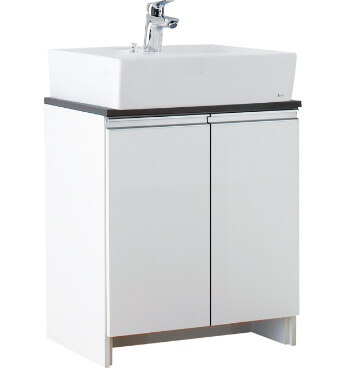 ####Юジャニス/Janisオンボード化粧台 ラインテーブルシリーズ サークルラインキャビ-S 間口600 自動水栓 一般地