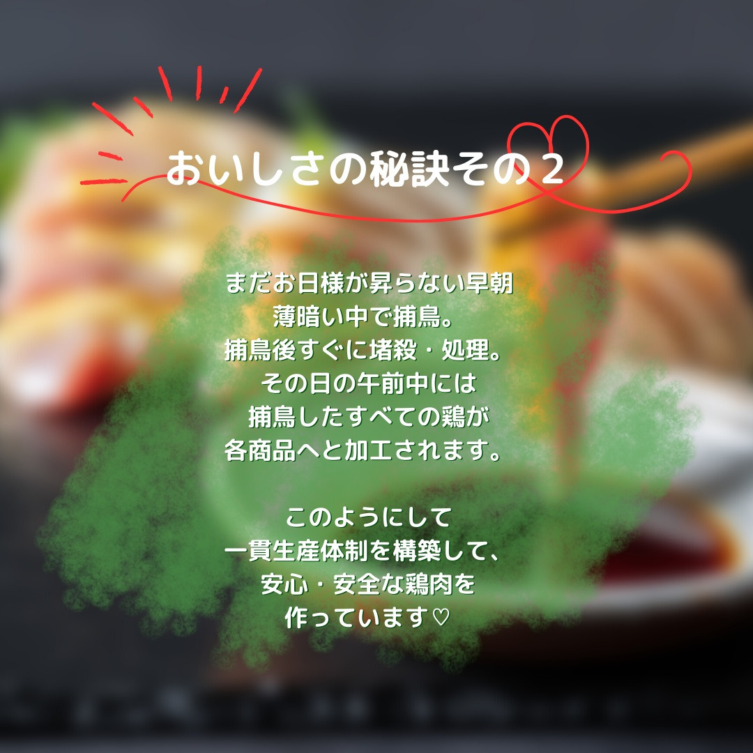 ふるさと納税 南九州市 黒さつま鶏もも肉刺身3パックセット