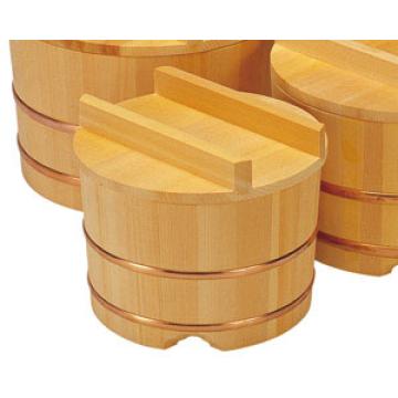 BHV01042 木製銅箍 飯台（サワラ材） ４２ｃｍ 4582222520079 雅漆工芸 特上飯台銅タガ 5-21-08