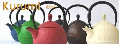 急須 胡桃 グリーン 南部鉄器 : 壱鋳堂 ティーポット Kurumi 0.5L W14.5xD11.5xH17.5(cm)