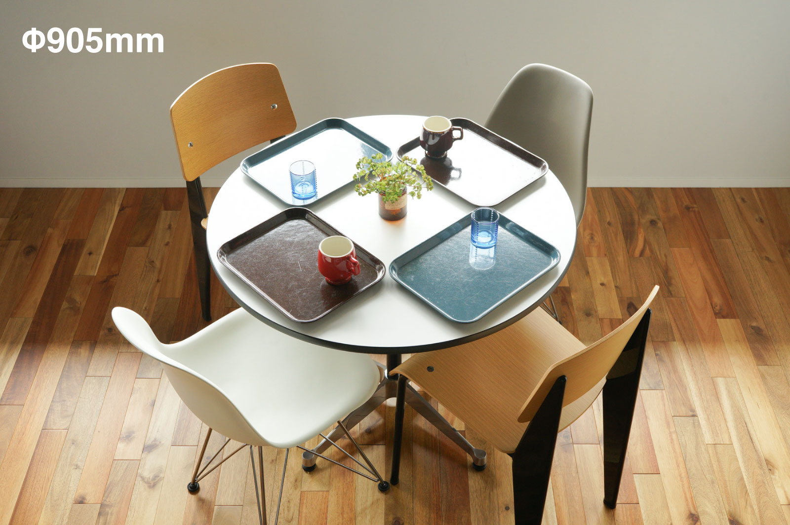 イームズ コントラクトベーステーブル コントラクトテーブル イームズテーブル W120×D120×H74 cm スクエア ホワイト ST