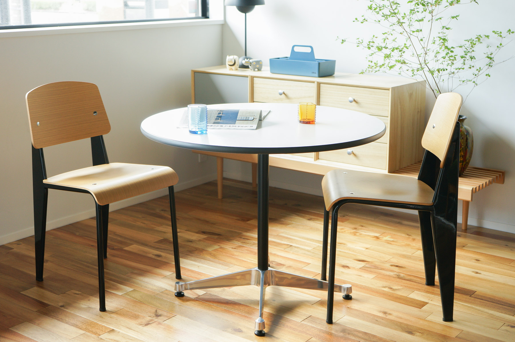 イームズ コントラクトベーステーブル コントラクトテーブル イームズテーブル W120×D120×H74 cm スクエア ホワイト ST