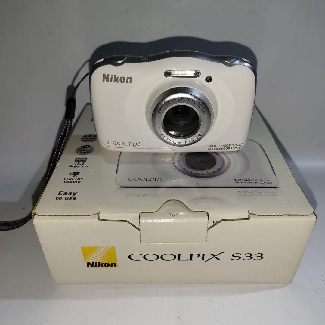 Nikon デジタルカメラ S33 防水 1317万画素 S33 ブルー S33BL