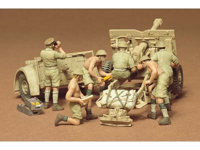 タミヤ・アメリカ株式会社 1/35 ブリティッシュ25ポンド ガン&クワッド TAM(中古品)