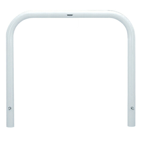 カネソウ 車止め Yシリーズ YB6L30-DL 白 1048226645 [車止め スチール製 アーチ型 脱着式 埋設管スチール製蓋付 鍵付]