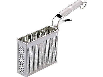 UK 18-8 パンチングパイプ柄 冷凍麺てぼ パンチング穴径：2.2mm (070450-001)