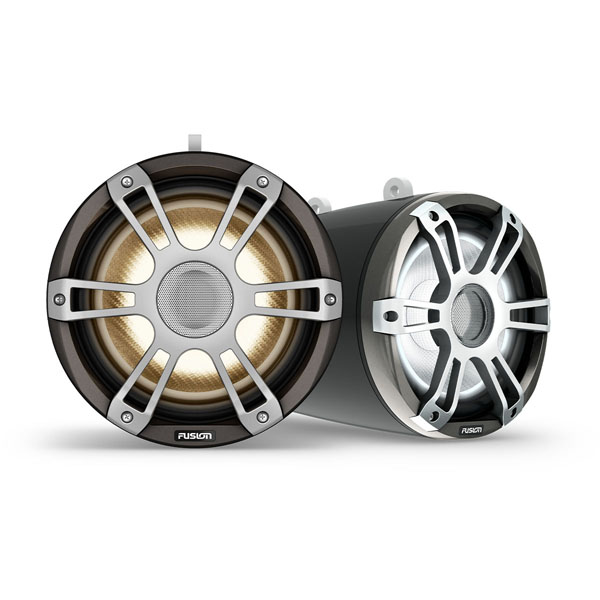 スピーカー ホワイト デュアルウェイクタワーシステム チャコール 6.5インチ マリンRGB LEDスピーカー