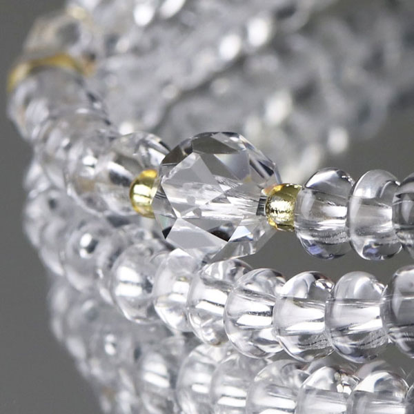 数珠ブレスレット 女性用 男性用 紫水晶 共玉 108珠 小 Pケース入 送料無料 藤雲石 アメジスト 京念珠 腕輪数珠