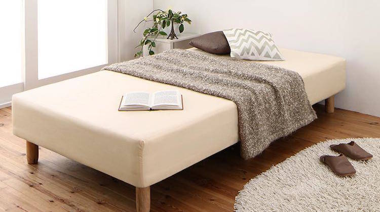 ショート丈分割式 脚付きマットレスベッド ボンネルコイル お買い得ベッドパッド・シーツは別売り セミダブル ショート丈 脚8cm[S1][00]