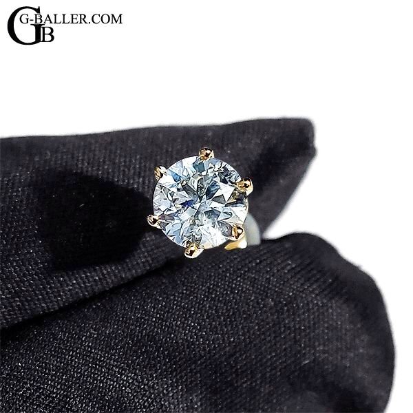 ダイヤモンド ピアス 一粒 片耳 ゴールド 0.2カラット 鑑定書付 0.257ct Dカラー SI1クラス 3EXカット H&C CGL