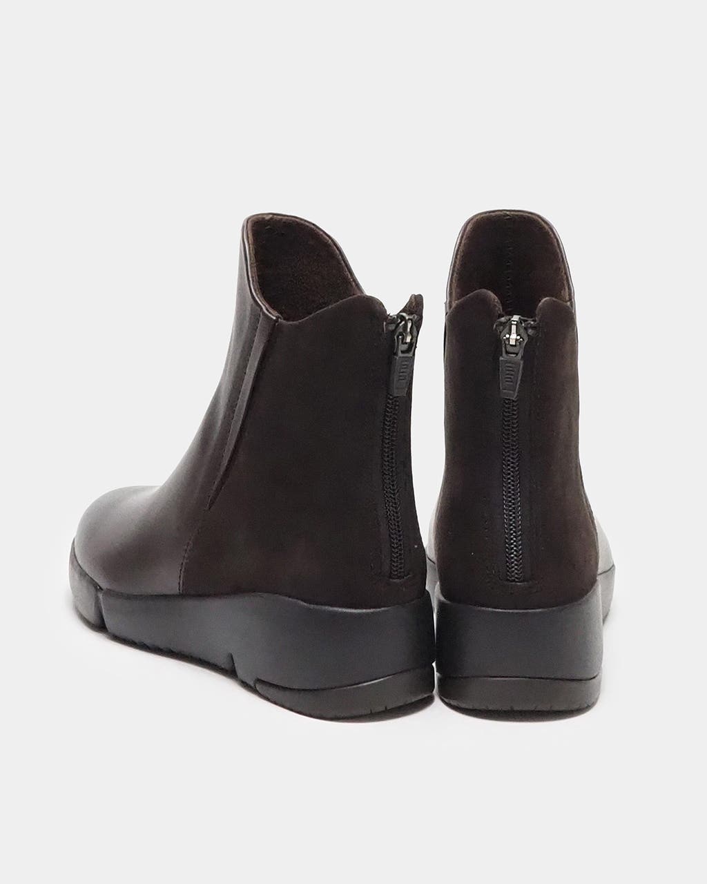 ソフトレザーミドルブーツ （ダークブラウン）