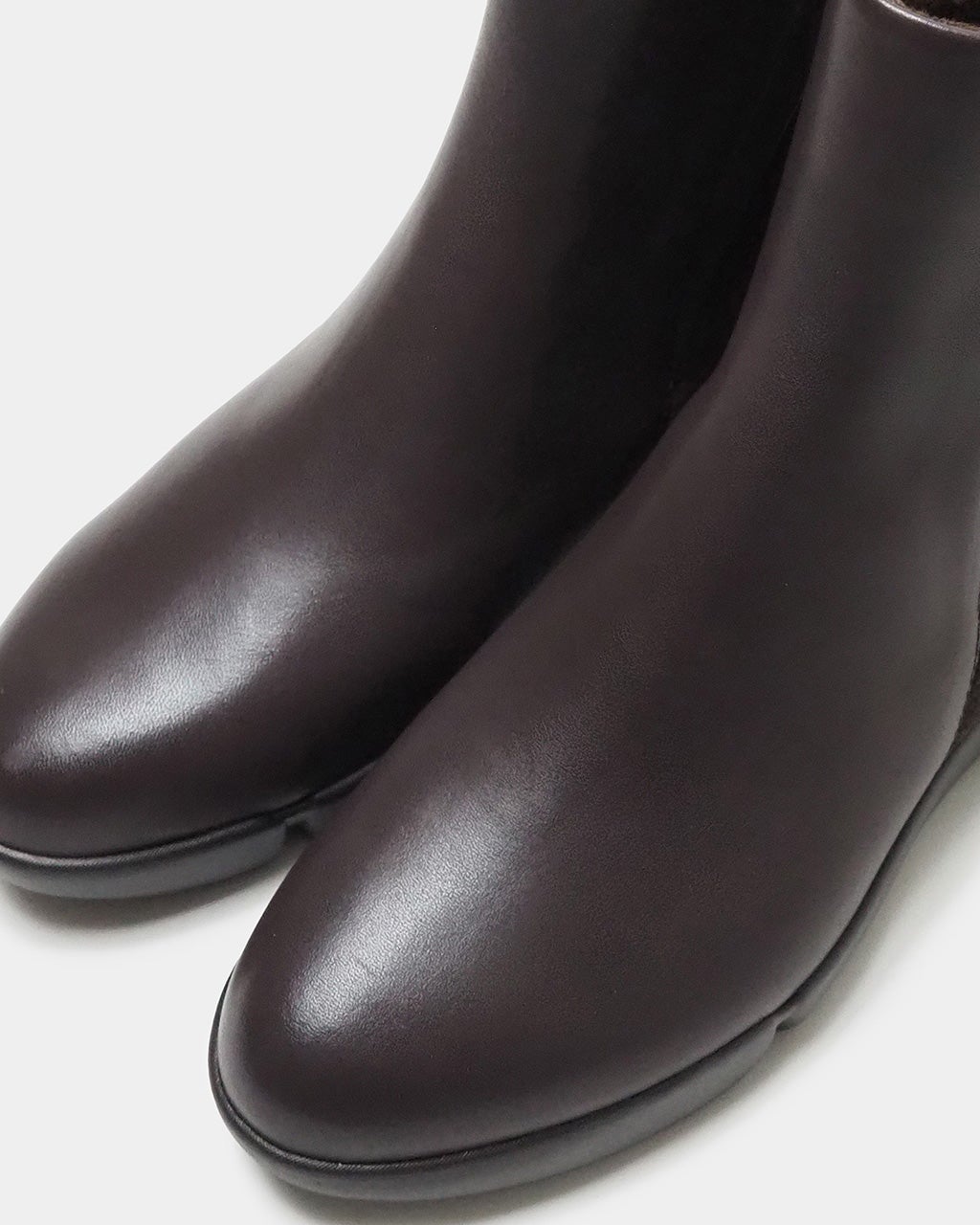 ソフトレザーミドルブーツ （ダークブラウン）
