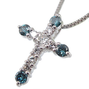 K18 ブルーサファイア ダイヤモンド クロス ペンダントトップ alone 9月誕生石 アクセサリー アンティーク