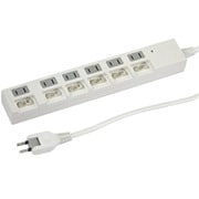 YAZAWA 6個口節電タップ2mホワイトH8S662WHX5