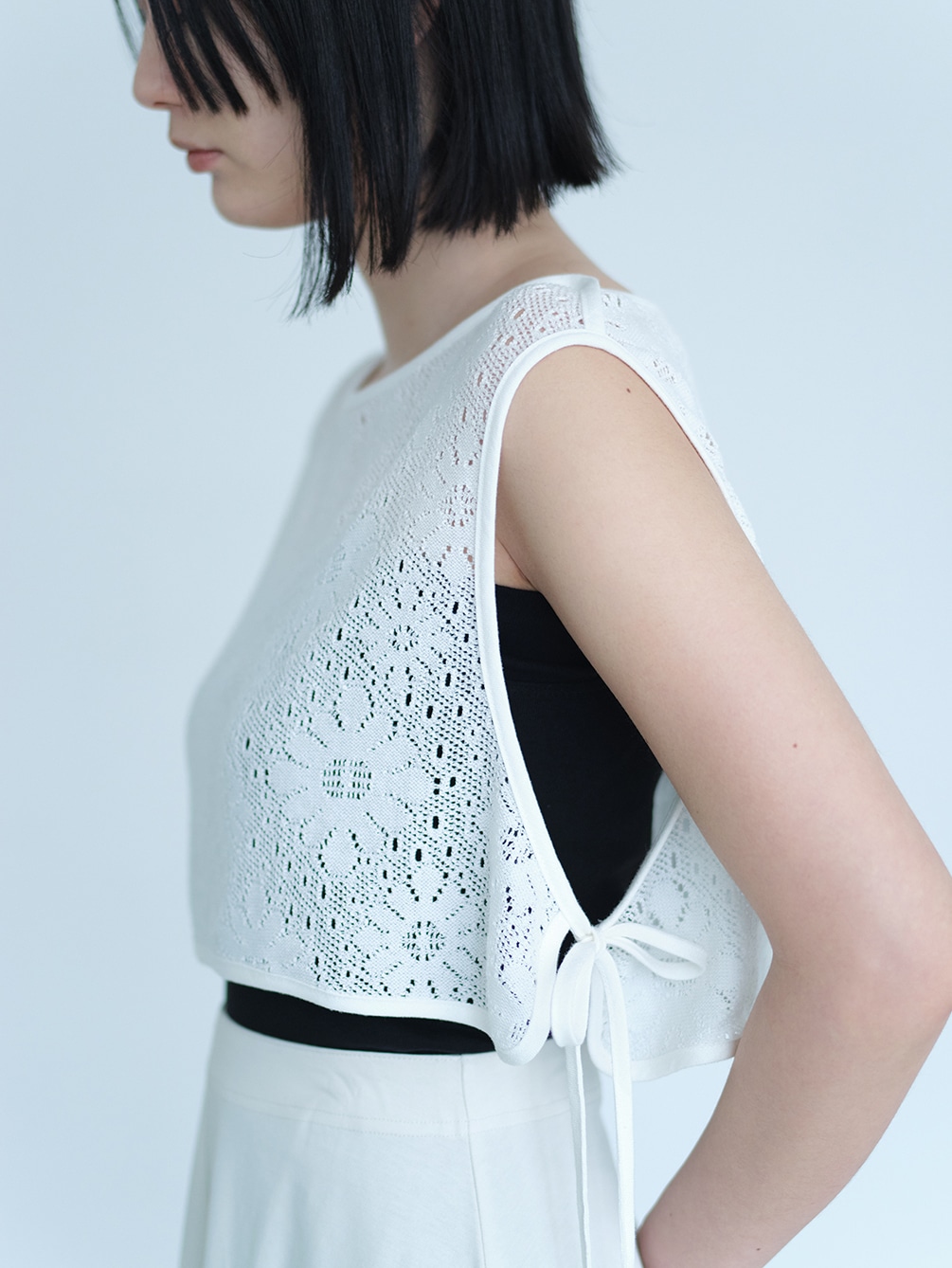 シャツ ブラウス eunoia | フラワーショートベスト WOMEN レディース