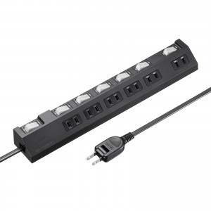 サンワサプライ 節電タップ 2P形状 6個口 1m ホワイト TAP-B108UC-1W