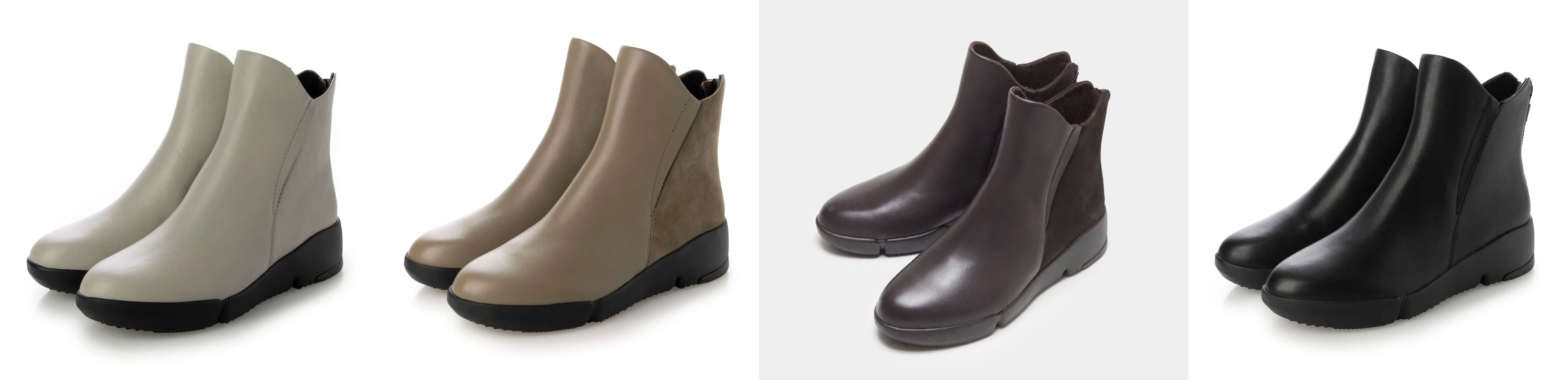 ソフトレザーミドルブーツ （ダークブラウン）