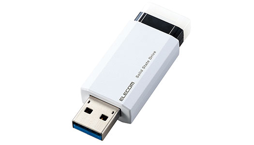 エレコム SSD 外付け ポータブル 1TB 小型 ノック式 USB3.2（Gen1）対応 レッド PS4/PS4Pro/PS5 ESD-EPK1000GRD