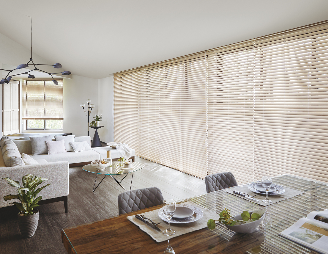 遮蔽性に優れ、細部にこだわった最上級のブラインド パーフェクトシルキー ホームタコス ツートンカラー・パールカラー 幅240×高さ240cm迄