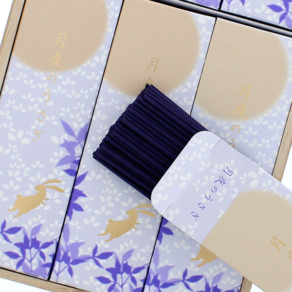 単品8個セット 日本香堂 月夜のうさぎ 桐箱サック6入 代引不可