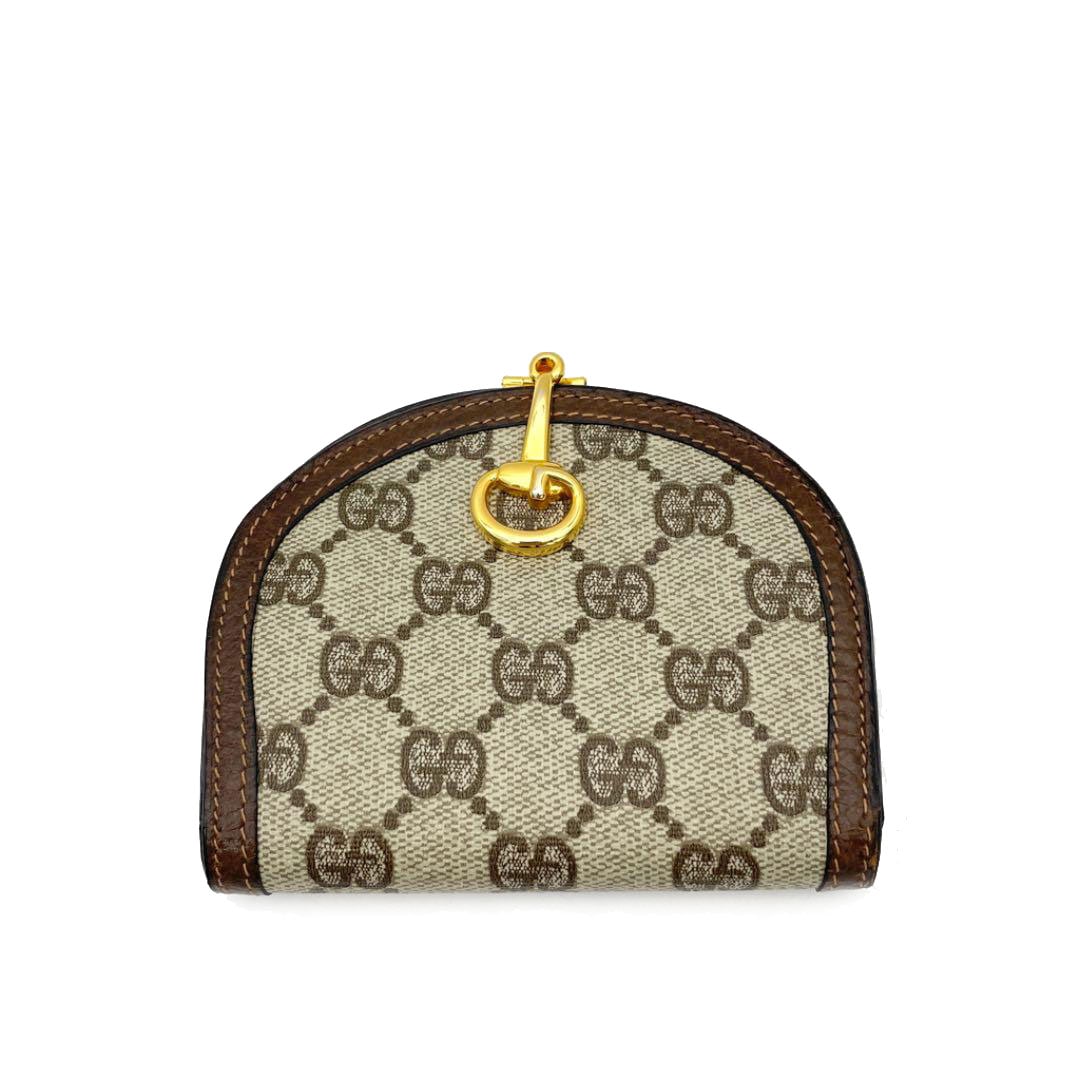GUCCI◆2つ折り財布_ホースビット1955_GGスプリーム/--/総柄/レディース