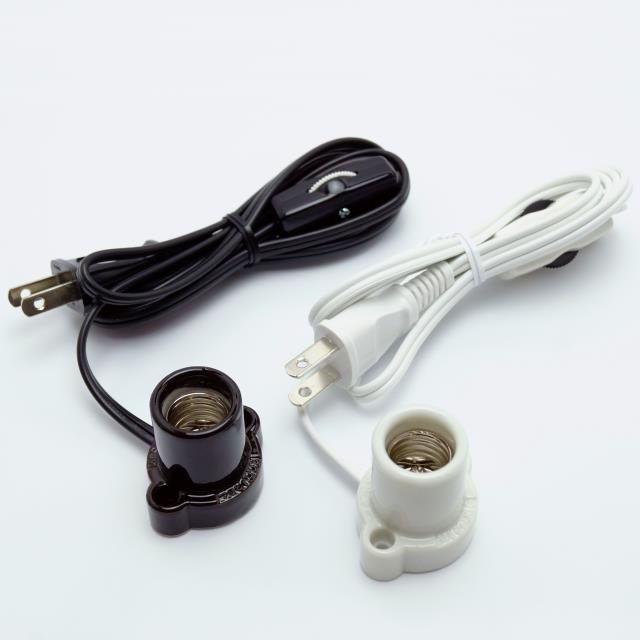 (まとめ)アーテック 電気ソケット付きコード 〔中〕 スイッチ/ナツメ球20W付き 〔×10セット〕