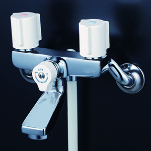 KVK ソーラー２ハンドルシャワー併用型 浴室用水栓★受注生産のため納期かかります