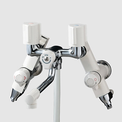 KVK ソーラー２ハンドルシャワー併用型 浴室用水栓★受注生産のため納期かかります