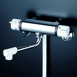 [KF800TJS]　KVK サーモスタット式シャワー KF800シリーズ 170mmパイプ付 ヘッド：浄水 ホース：白1.6ｍ ハンガー：白