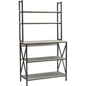 収納棚 オープンラック 約幅90cm コンクリート フリーラック スチール アイアン 組立品 リビング ダイニング〔代引不可〕