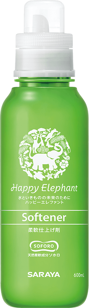 まとめ得 ハッピーエレファント 柔軟仕上げ剤 ほのかな天然精油の香り 無残香タイプ 詰替用 540mL x [20個] /k