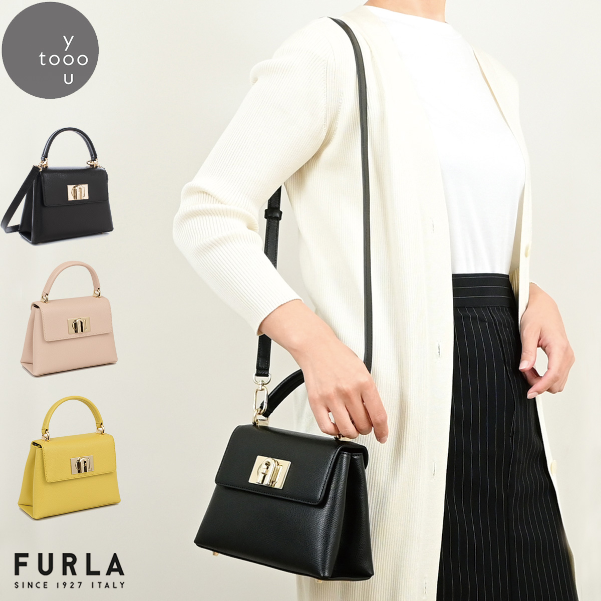 Furla フルラ ハンドバッグ 1927 MINI TOP HANDLE WB00109 ARE000 レディース レザー ショルダーバッグ クロスボディ 鞄 カラー11色