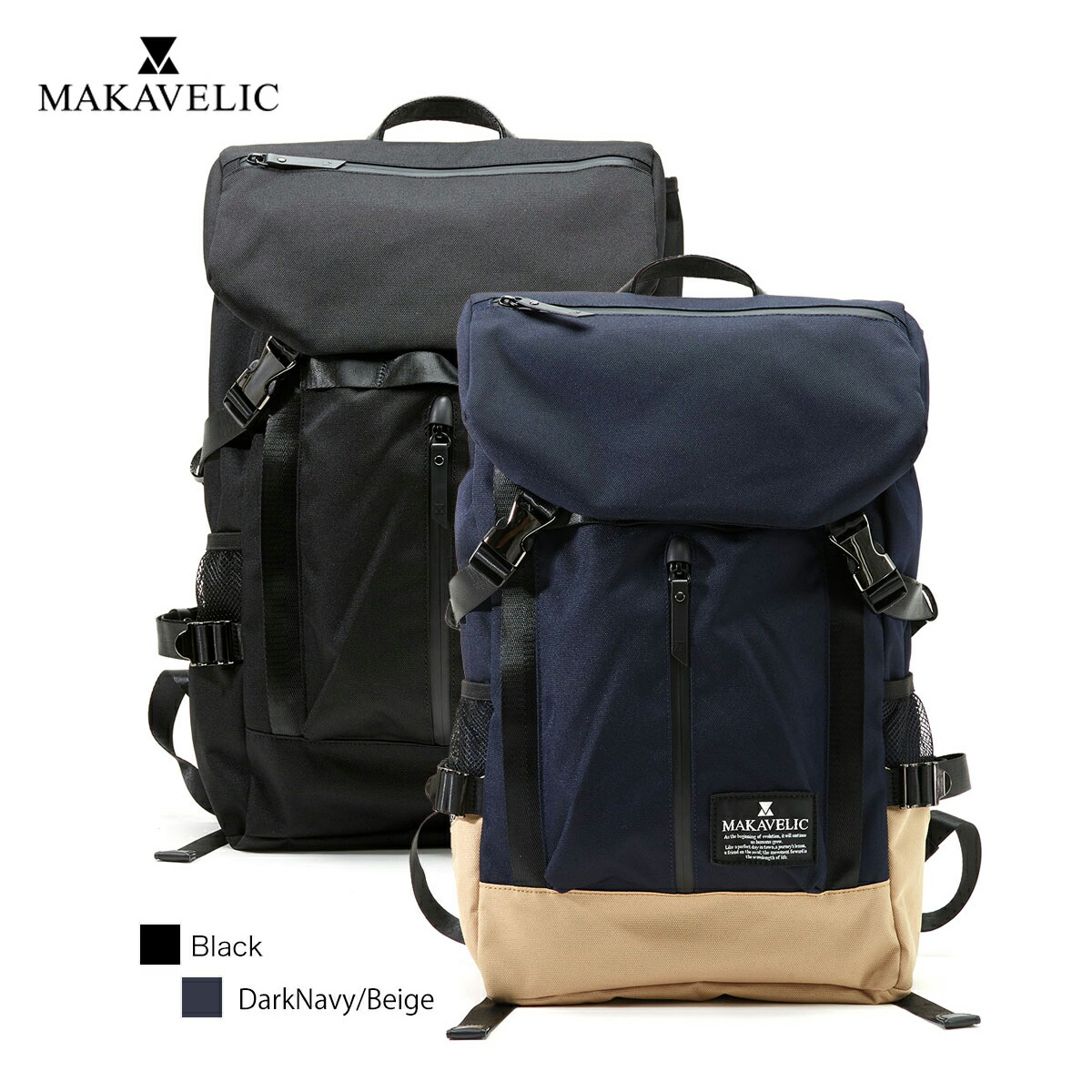 マキャベリック リュック メンズ レディース CHASE DOUBLE LINE BACKPACK 3106-10107 MAKAVELIC