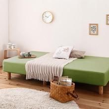 ショート丈分割式 脚付きマットレスベッド ボンネルコイル お買い得ベッドパッド・シーツは別売り セミダブル ショート丈 脚8cm[S1][00]