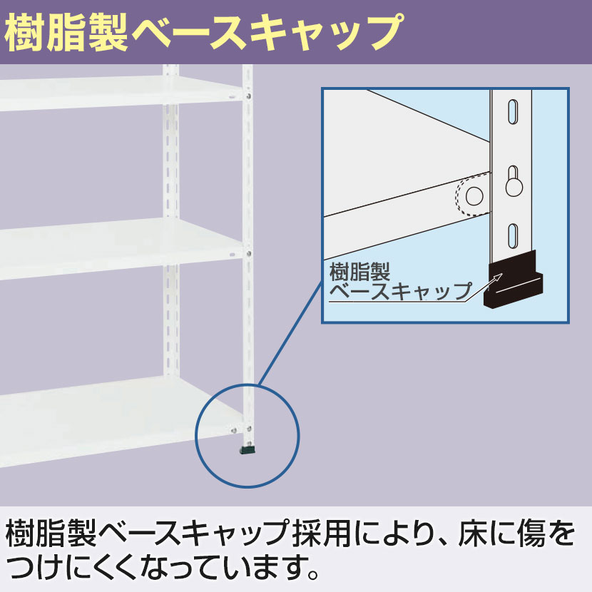 サカエ 中量棚BW型(500kg/段・連結・高さ1500mm・3段タイプ) BW9753R