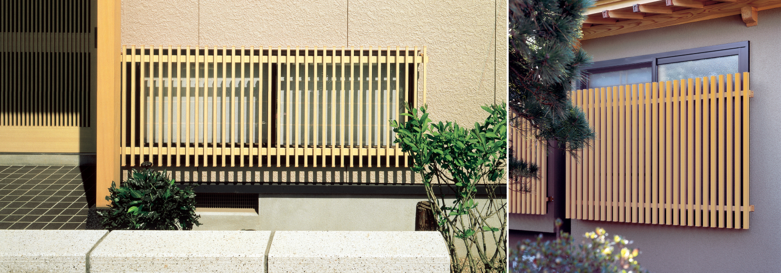 YKKAP窓まわり 面格子 ひのき調面格子 細桟格子タイプ：[幅1845mm×高600mm]　YKK　YKK面格子　YKKたて面格子　縦面格子　アルミ面格子　窓格子　和