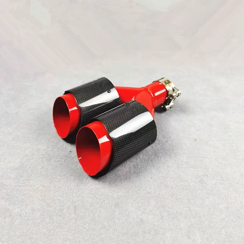 無光沢カーボンマフラー先エンドエキゾースト管ノズル装飾汎用 ステンレス 楕円形幅 150MM カスタムパーツ アクセサリー 部品