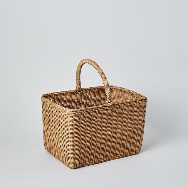 かご 籐 バスケット 40×25×26(44)cm 31-53