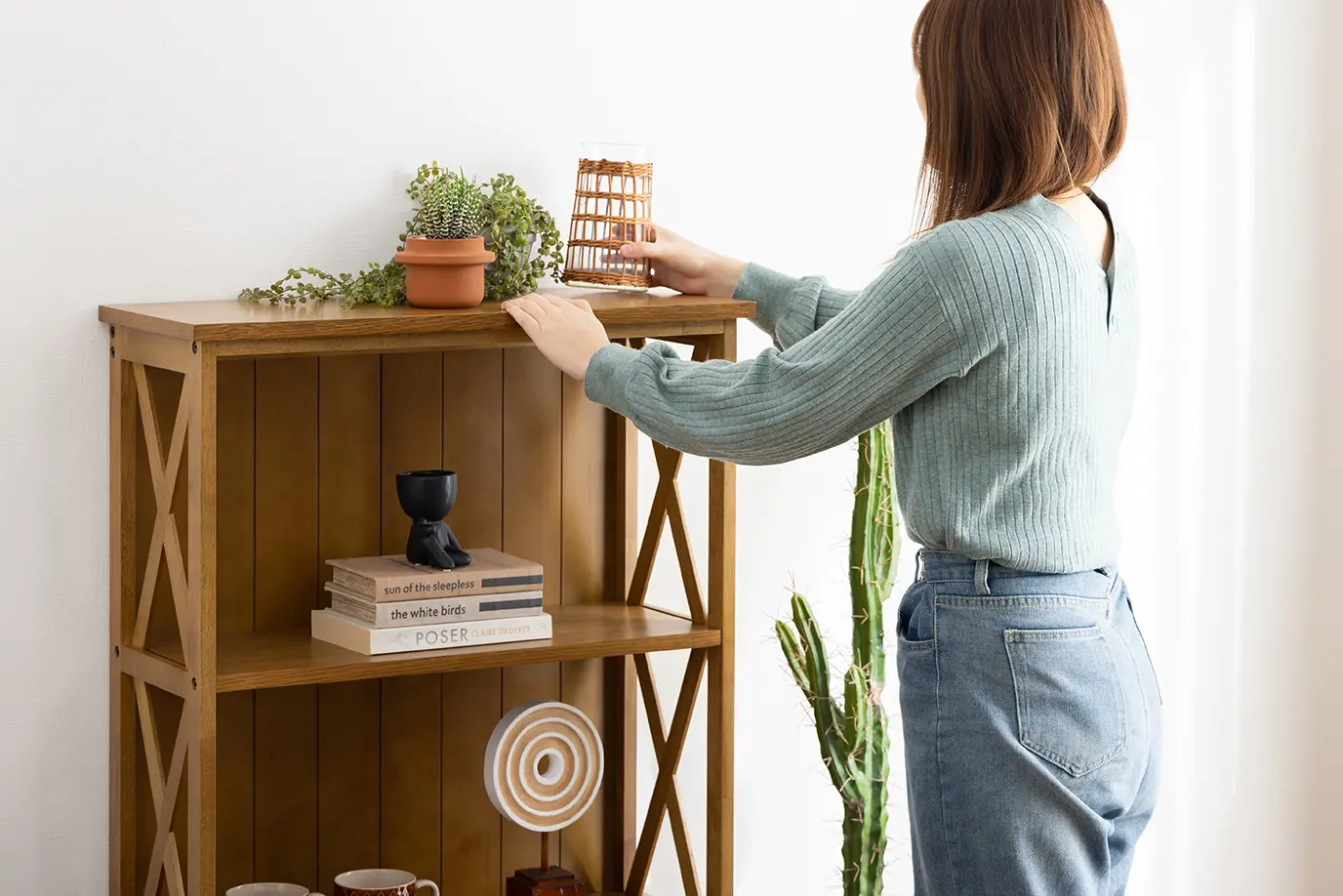 スチールラック 収納棚 幅129×奥行40.5×高さ188.5cm 4段 グレー キャスター付き スチール ボルトレスラック リビング 店舗〔代引不可〕