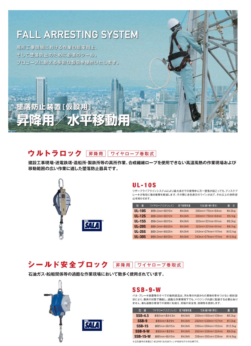 藤井電工 ツヨロン ウルトラロック 15メートル UL-15S-BX（台付・引寄ロープ付）